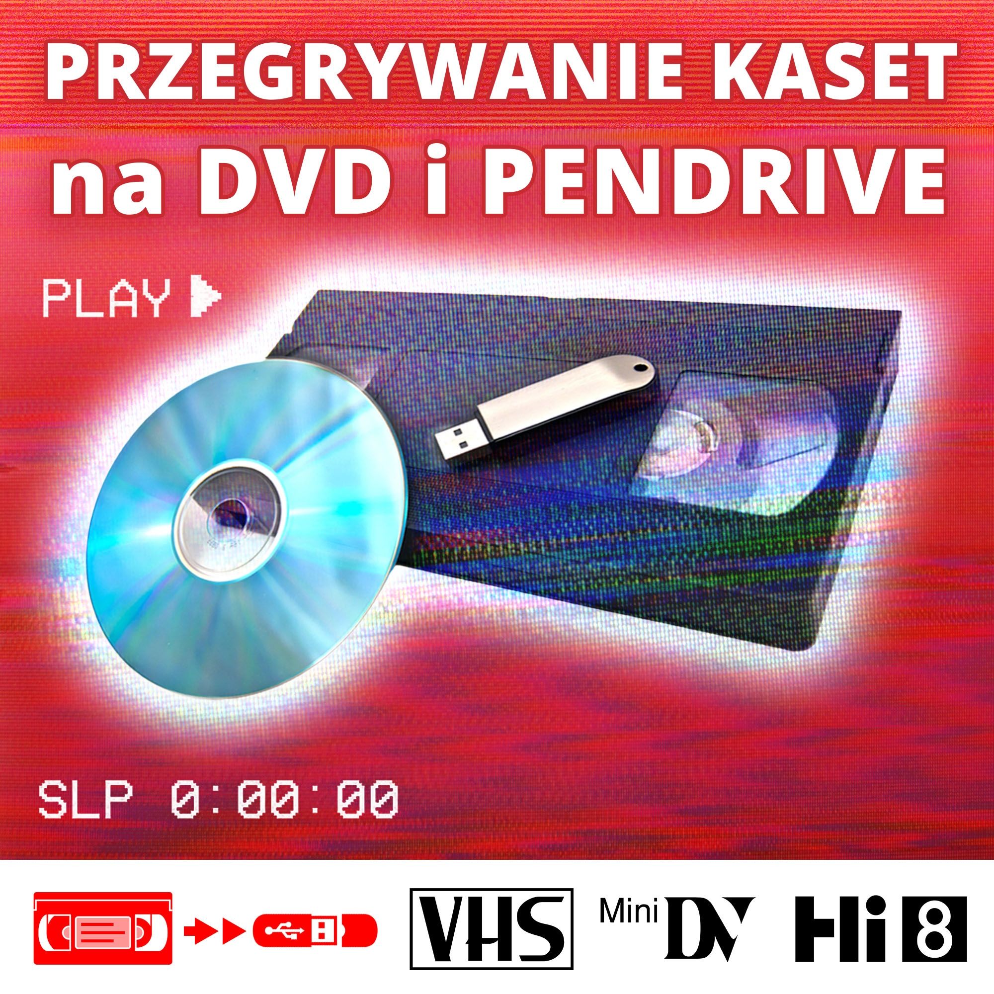 Serwis Komputerów i Konsol,  Regeneracja plyt DVD, Przegrywanie VHS na