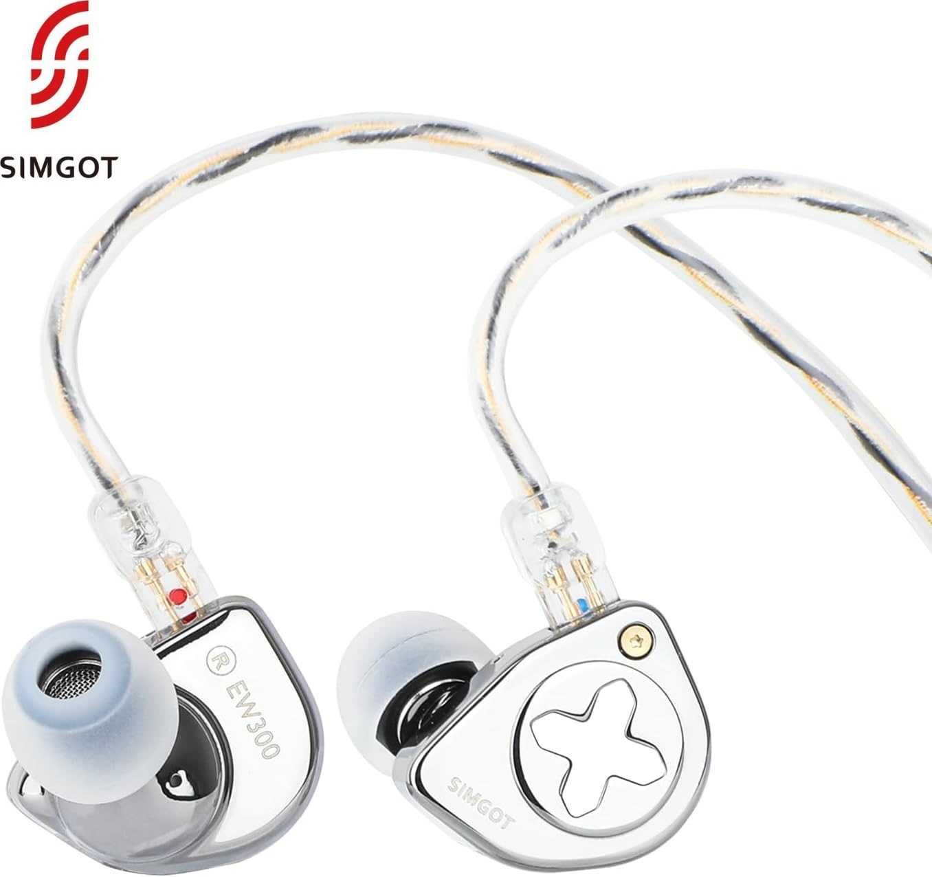 ⇒ Simgot EW300 - трибридные проводные iem's наушники (1DD+1PLA+1PZT)