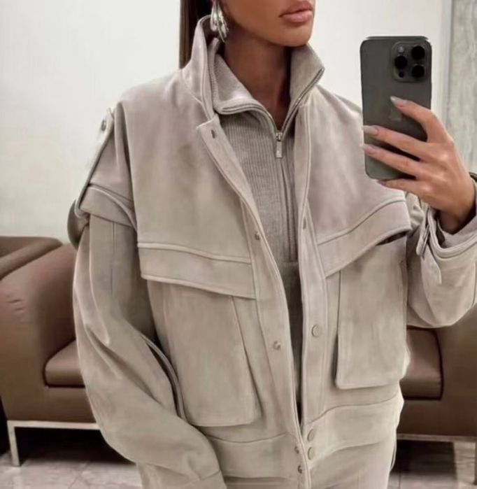 Срочная продажа!!!Куртка натуральная кожа замш Saint Laurent S премиум