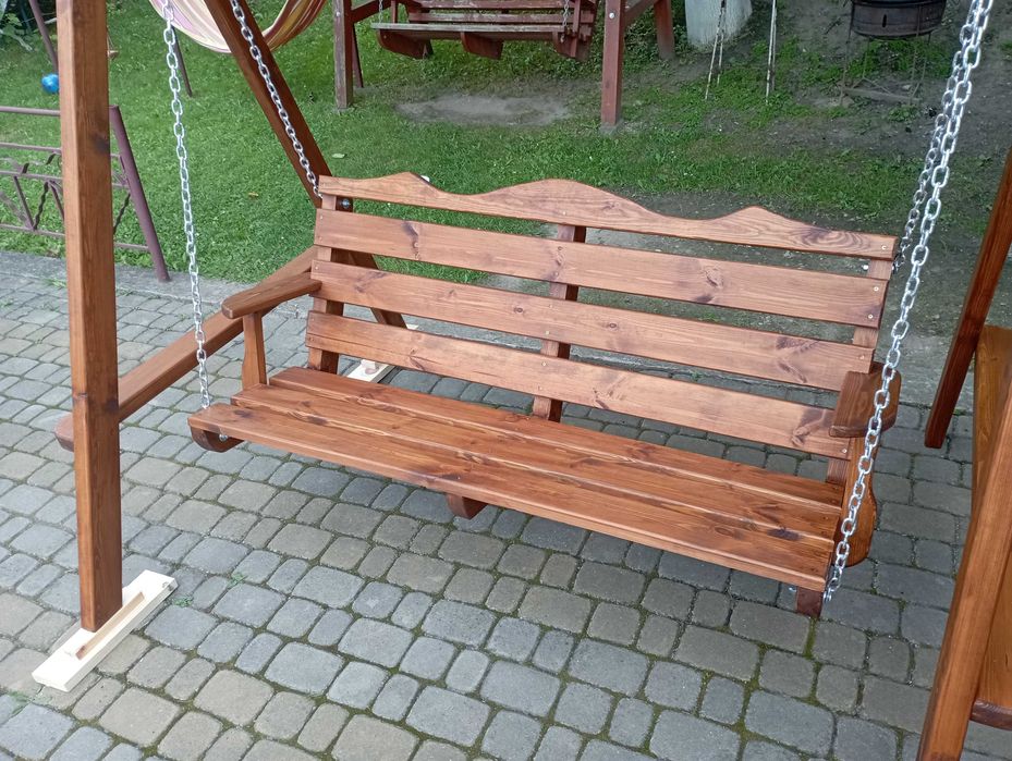 КРАСУНЯ качеля гойдалка лавка підвісна дерев'яна садова