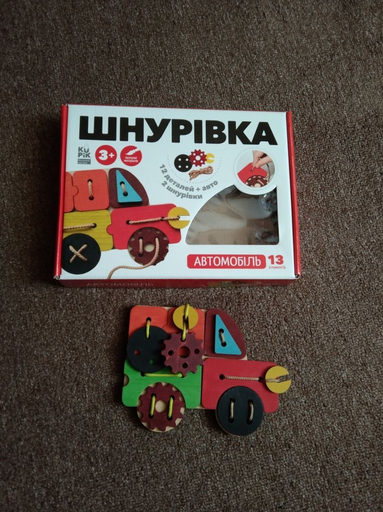 Игра Шнуровка деревянная