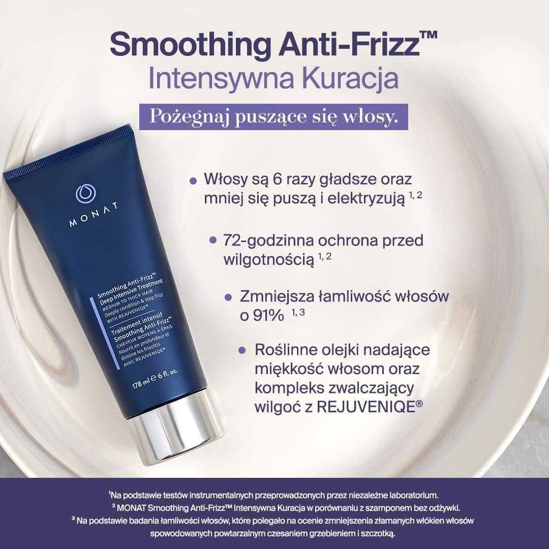 zestaw Monat Smoothing Anti- Frizz SERIA WYGŁADZAJĄCA przeciw puszeniu