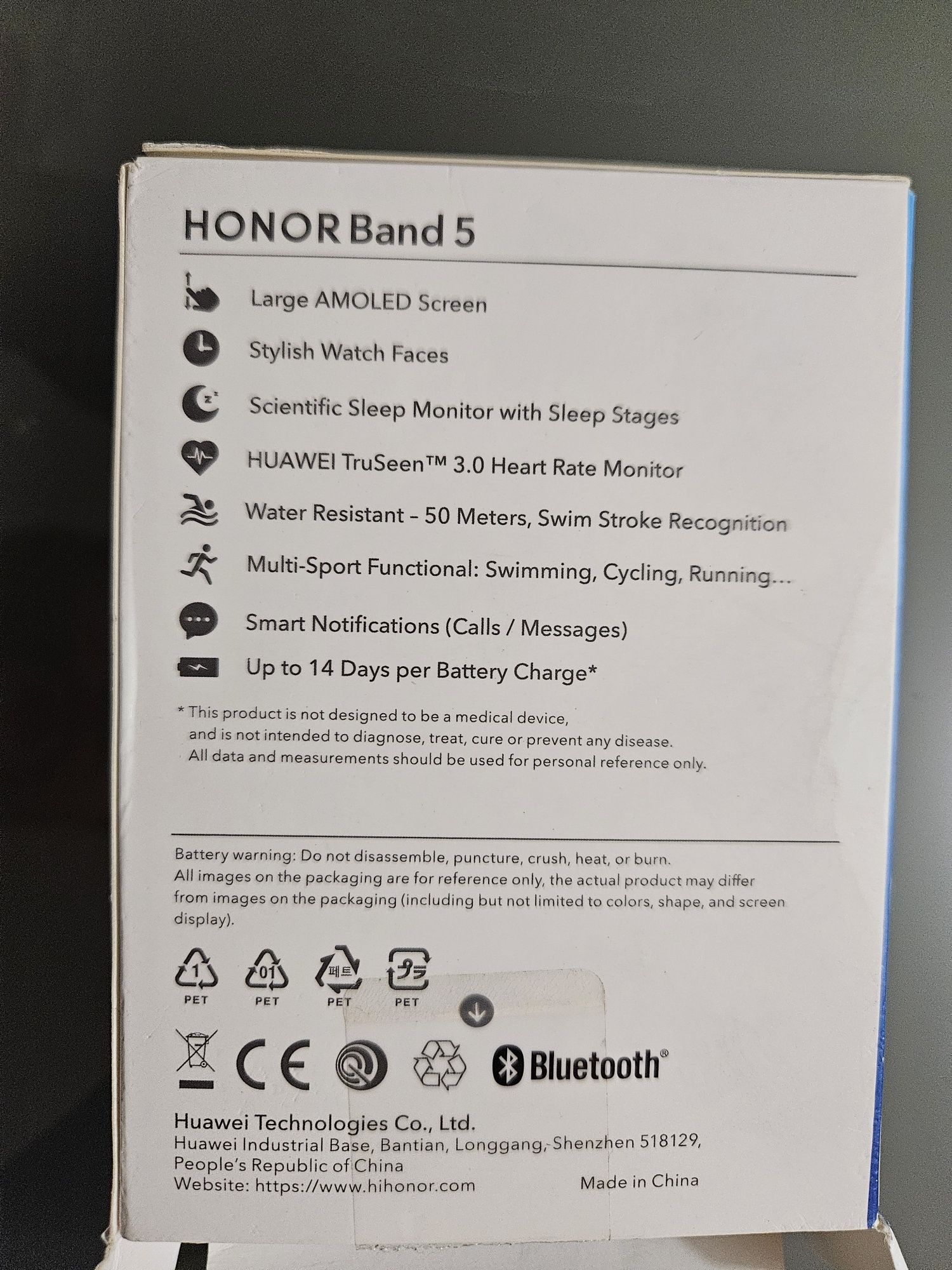 Pulseira Honor Band 5 - usada