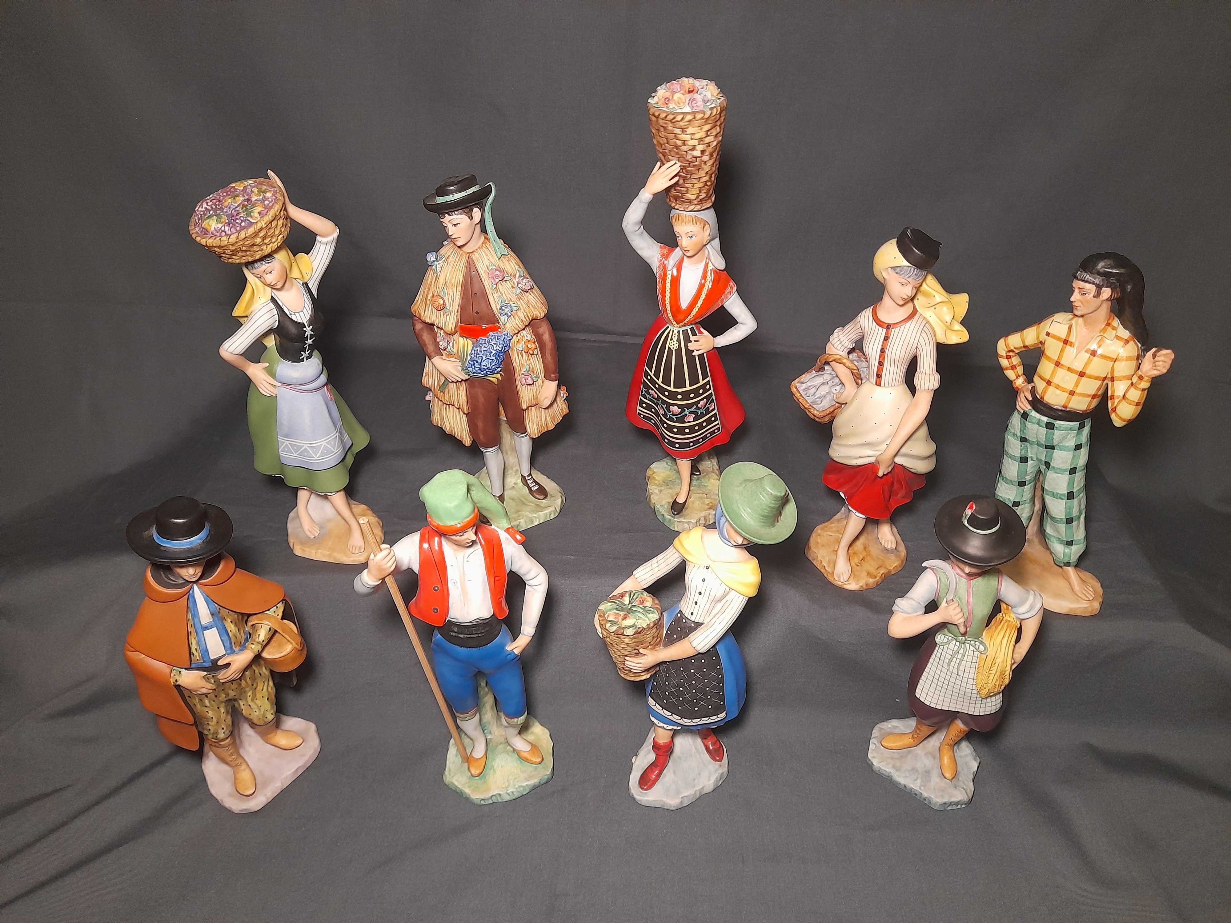 Figuras Trajes Regionais Vista Alegre - pintados à mão