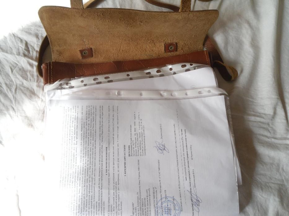 Портфель, кофр-сумка для ноутбука из натуральной кожи