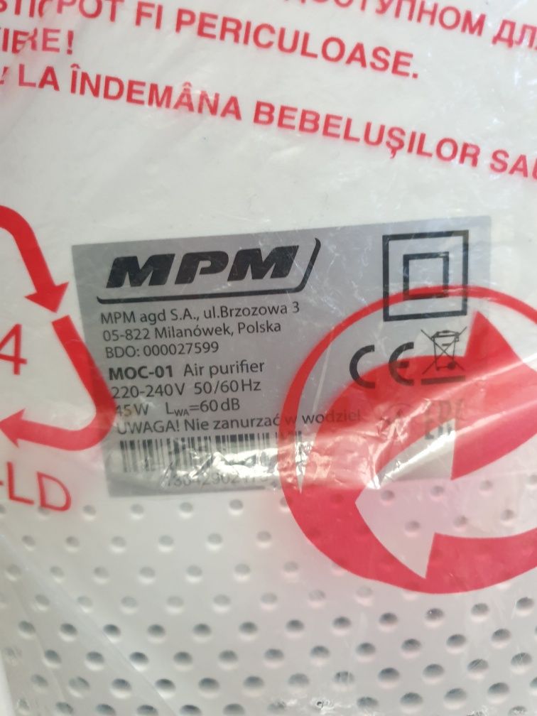 Oczyszczacz powietrza MPM nowy