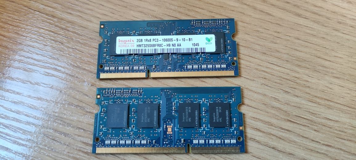 Pamięć ram DDR3 HYNIX 2x2GB 1Rx8 PC3-10600S-9-10-B1