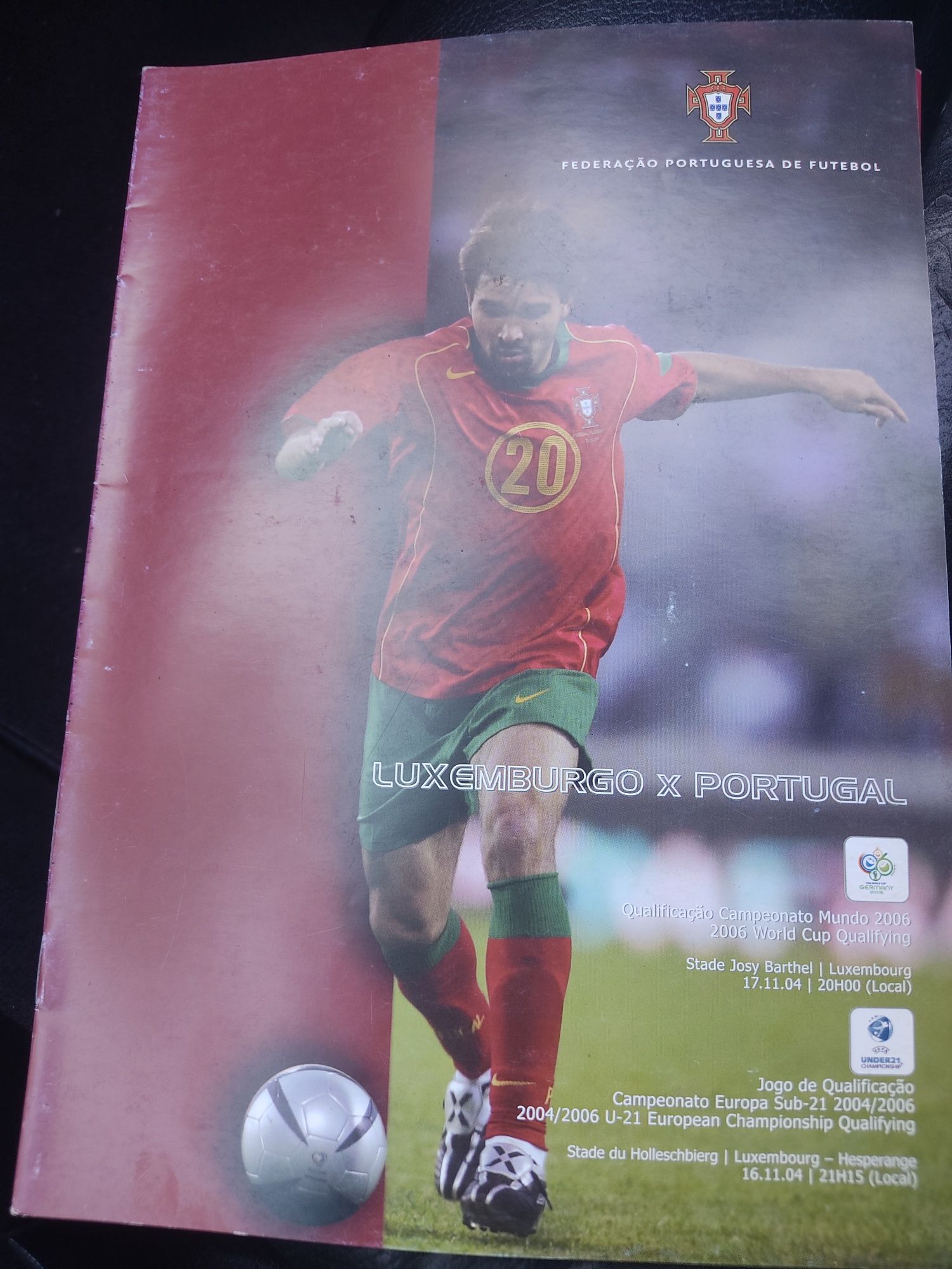 Programa de jogo Luxemburgo Portugal 2004