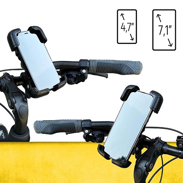 Mocny uchwyt na telefon na kierownicę roweru, motocykla, hulajnogi – c