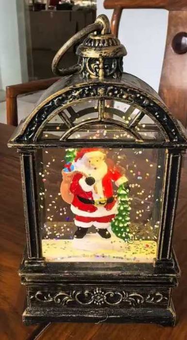 Новорічний музичний нічник Санта/Санта на олені/Сніговик та ялинк