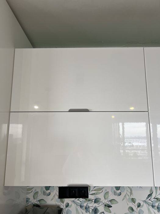 Szafka kuchenna pozioma 80cm Ringhult bialy polysk z listwą led