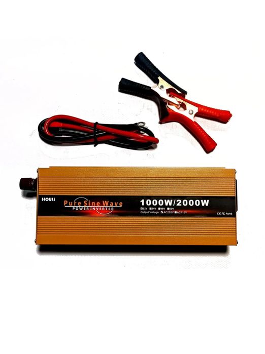 Инвертор HOULI 1000/2000Вт 12В/220В