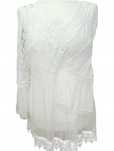 Bluzka Damska Plus Size Lekka Etamina Z Koronką Biust 106Cm