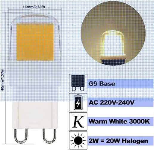 żarówki led G9 5pak