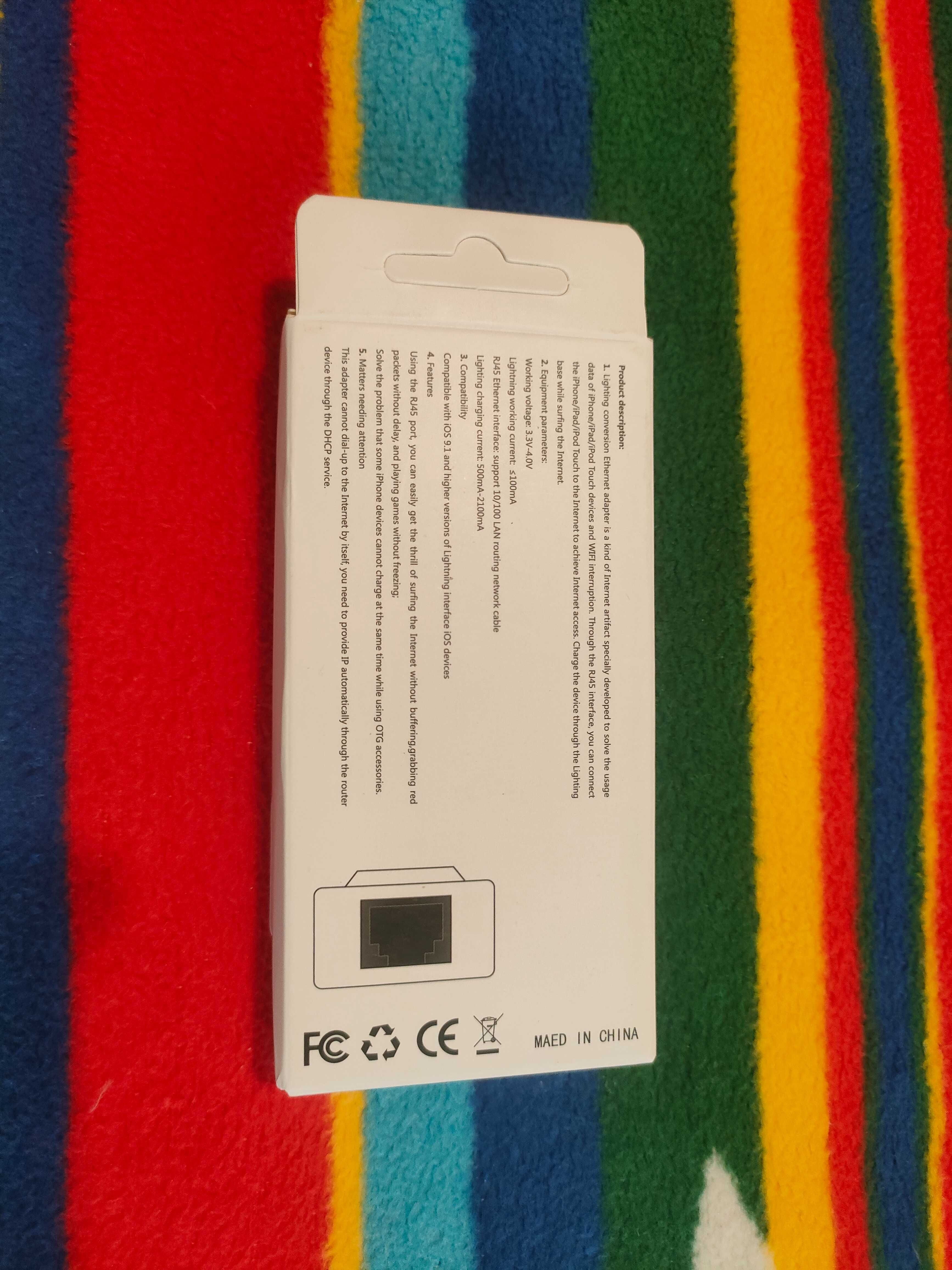 Adapter Lightning RJ45 + Ładowanie
