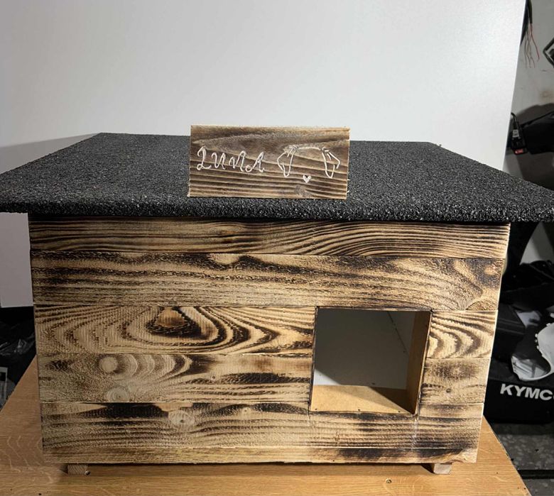 Buda dla kota psa ocieplana