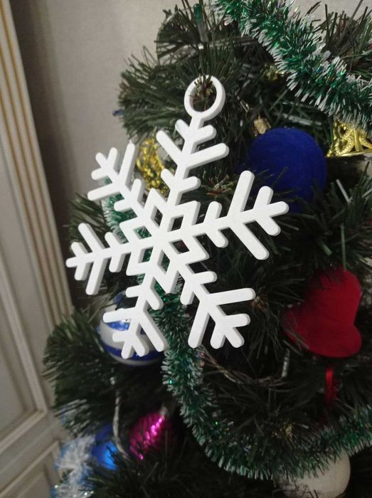 новорічна прикраса сніжинка (пластикова)