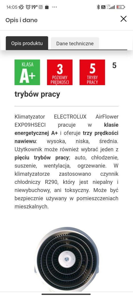 Klimatyzator Elektrolux
