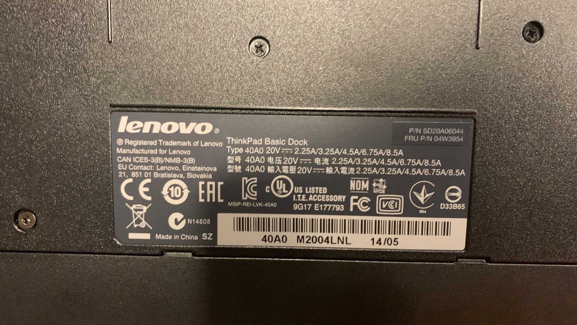 Stacja dokująca Lenovo ThinkPad Basic Dock 40A0