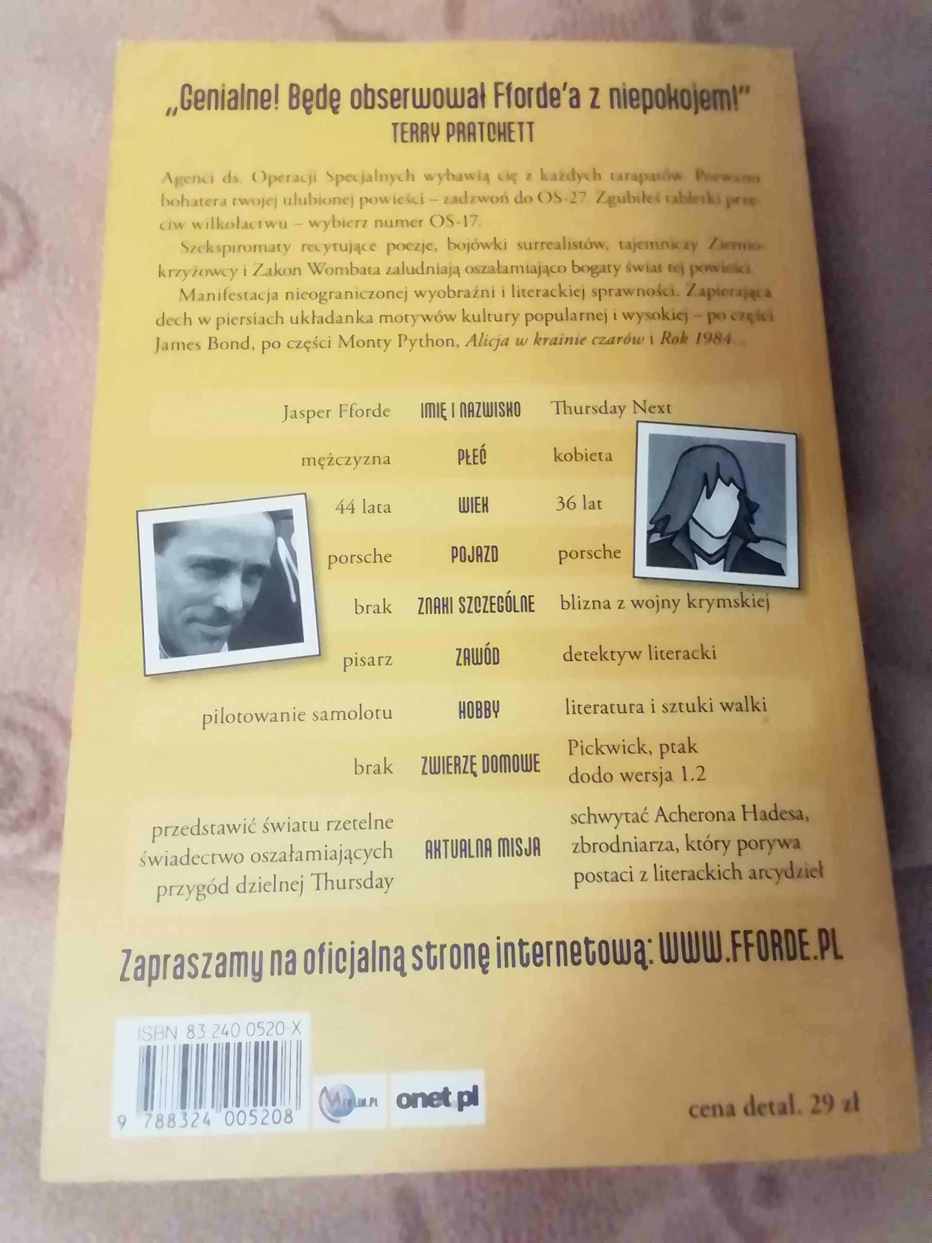 Porwanie Jane E.. Thursday Next, detektyw literacki