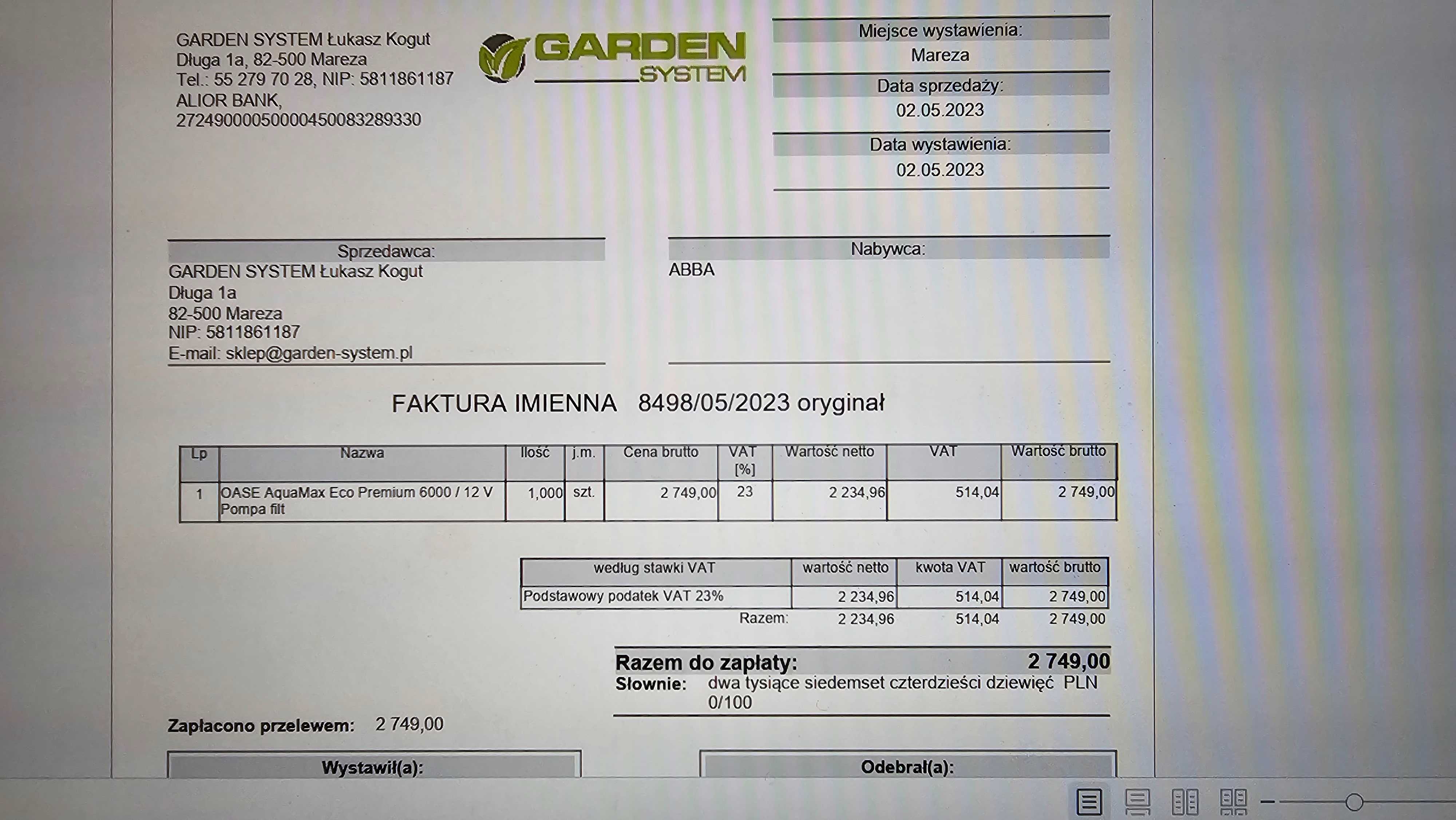 Pompa AquaMax Eco Premium 6000 12V na gwarancji