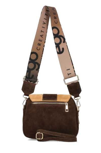 EGO ES0276CR  listonoszka kolorowe cudo skóra naturalna zamszowa