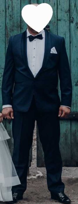 Garnitur smokingowy ślubny