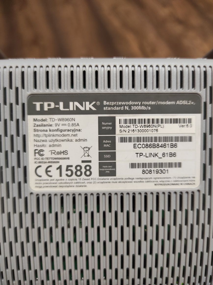 Router ADSL 2+ TD-W8960N TP Link