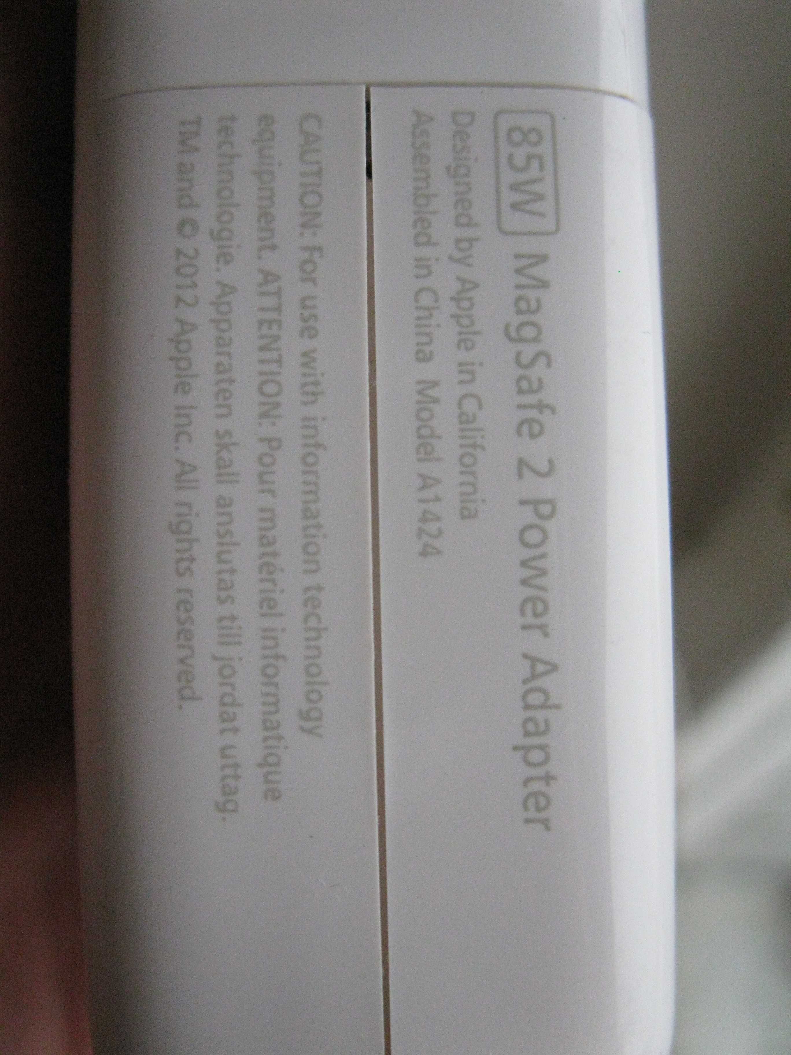 Блок питания Apple 85W Magsafe 2 Power Adapter model A1424