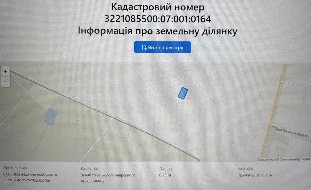 Продаж земельної ділянки під ОСГ 25 соток Микуличі