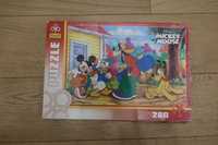 Puzzle Trefl 260 z bohaterami Disney Mickey Donald, Goofy, Pluto