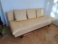Designerski skórzany komplet wypoczynkowy sofa i 2 fotele