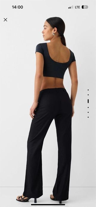 Нові лляні штани від бренду Бершка, розмір М