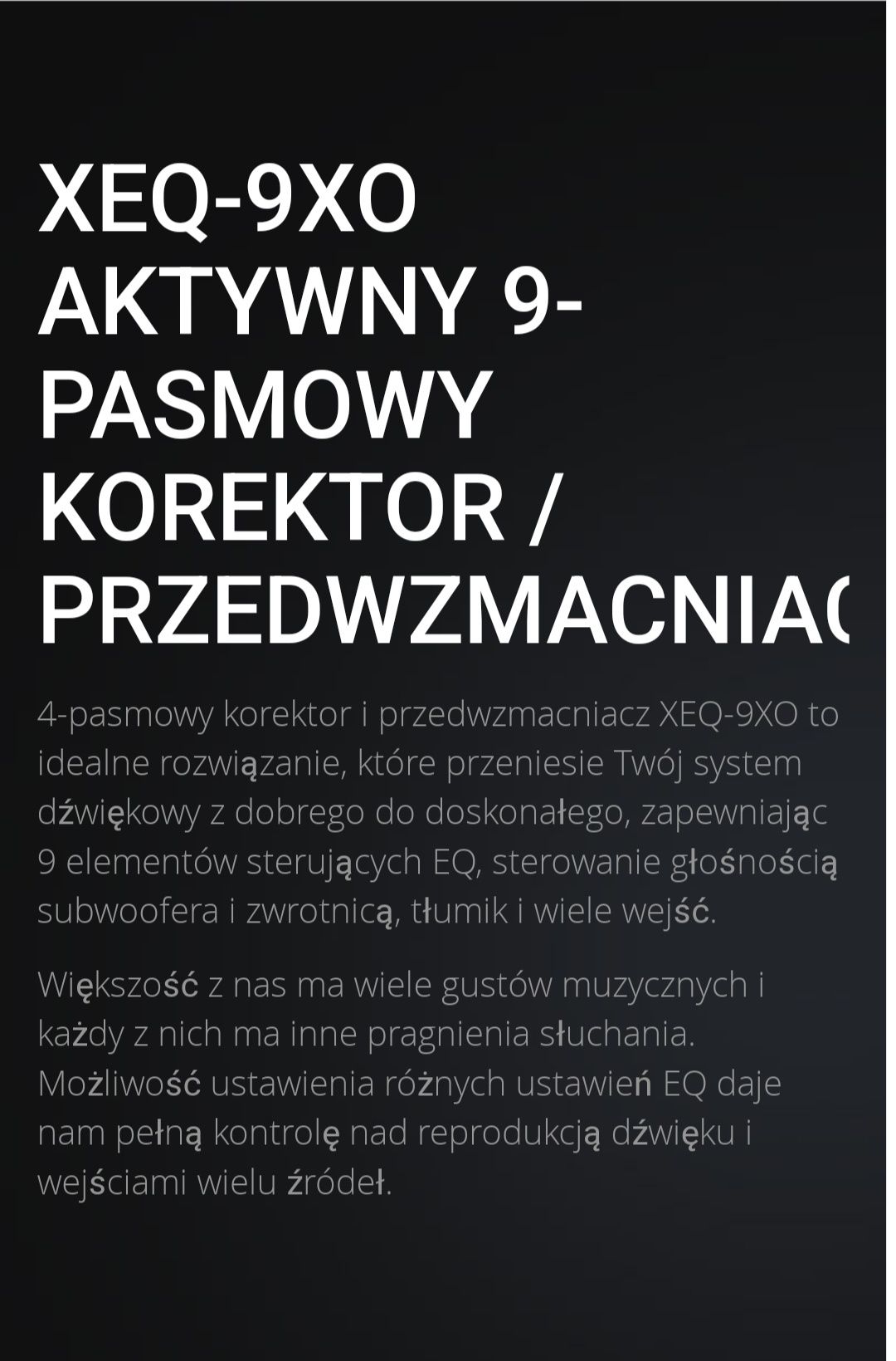 Pasmowy korektor przedwzmacniaczowy