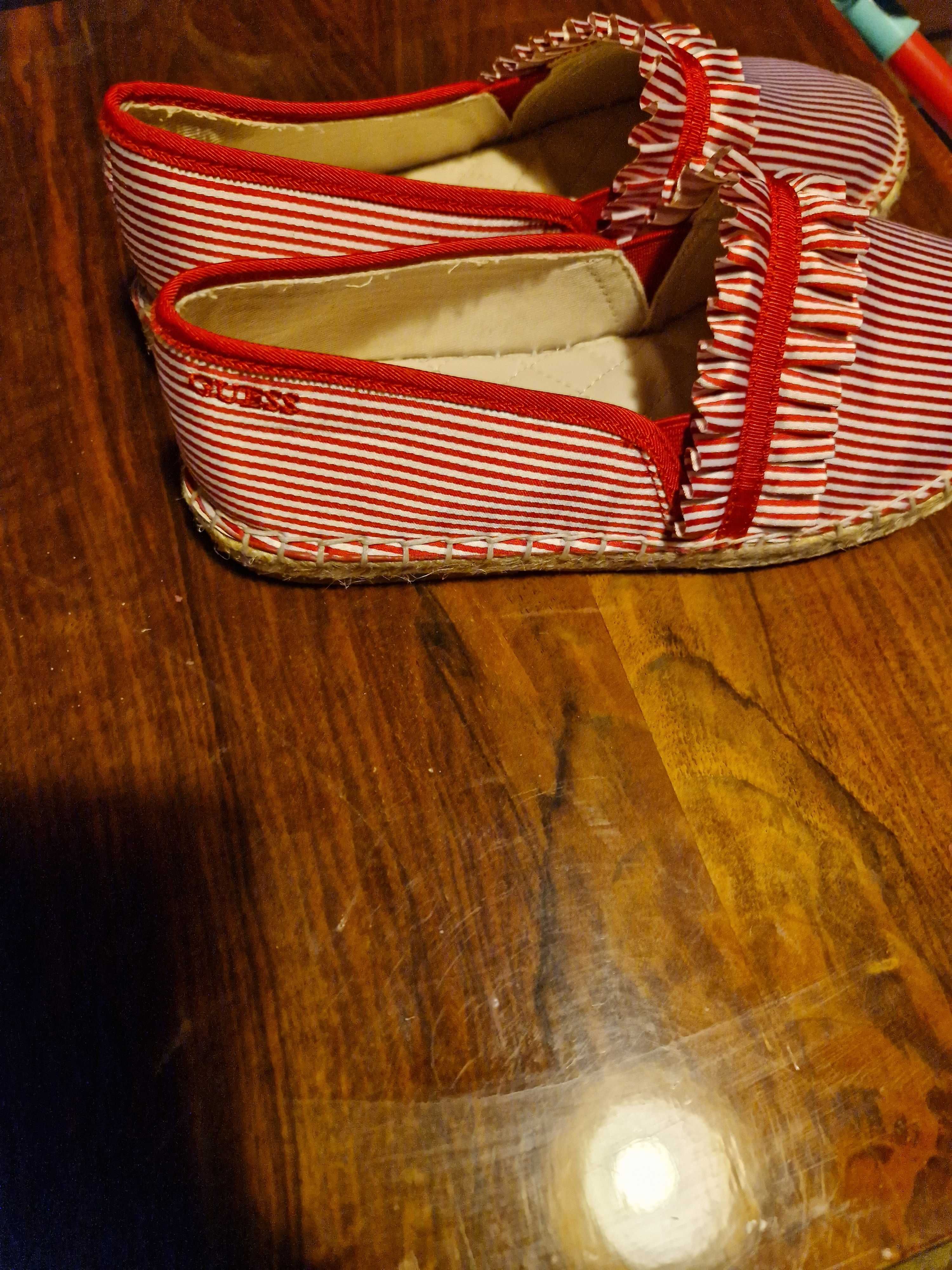 Baleriny GUESS 35 espadryle kapcie