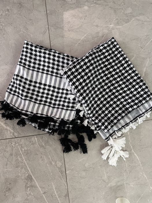 Арафатка платок чорно- біла