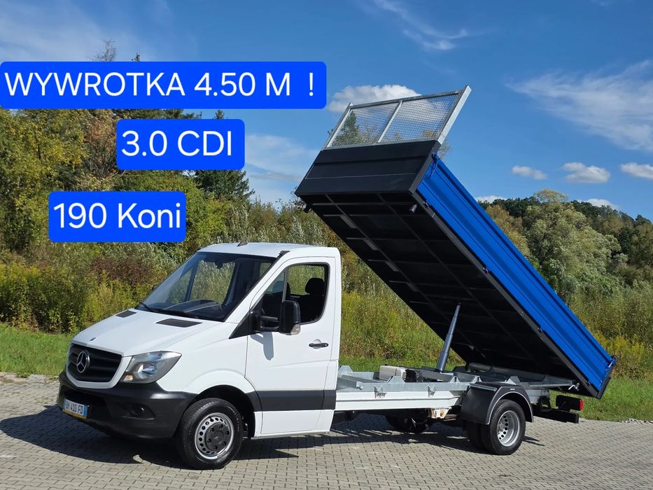 Mercedes-Benz Sprinter 519/419 CDI Wywrotka 4.50 M ! Kiper 3-Stronny ! 3.0 CDI * 190 Km ! Klima ! Z Włoch !  Bez Korozji ! V6 ! Bez Korozji ! Bliźniak ! Nowa Zabudowa !