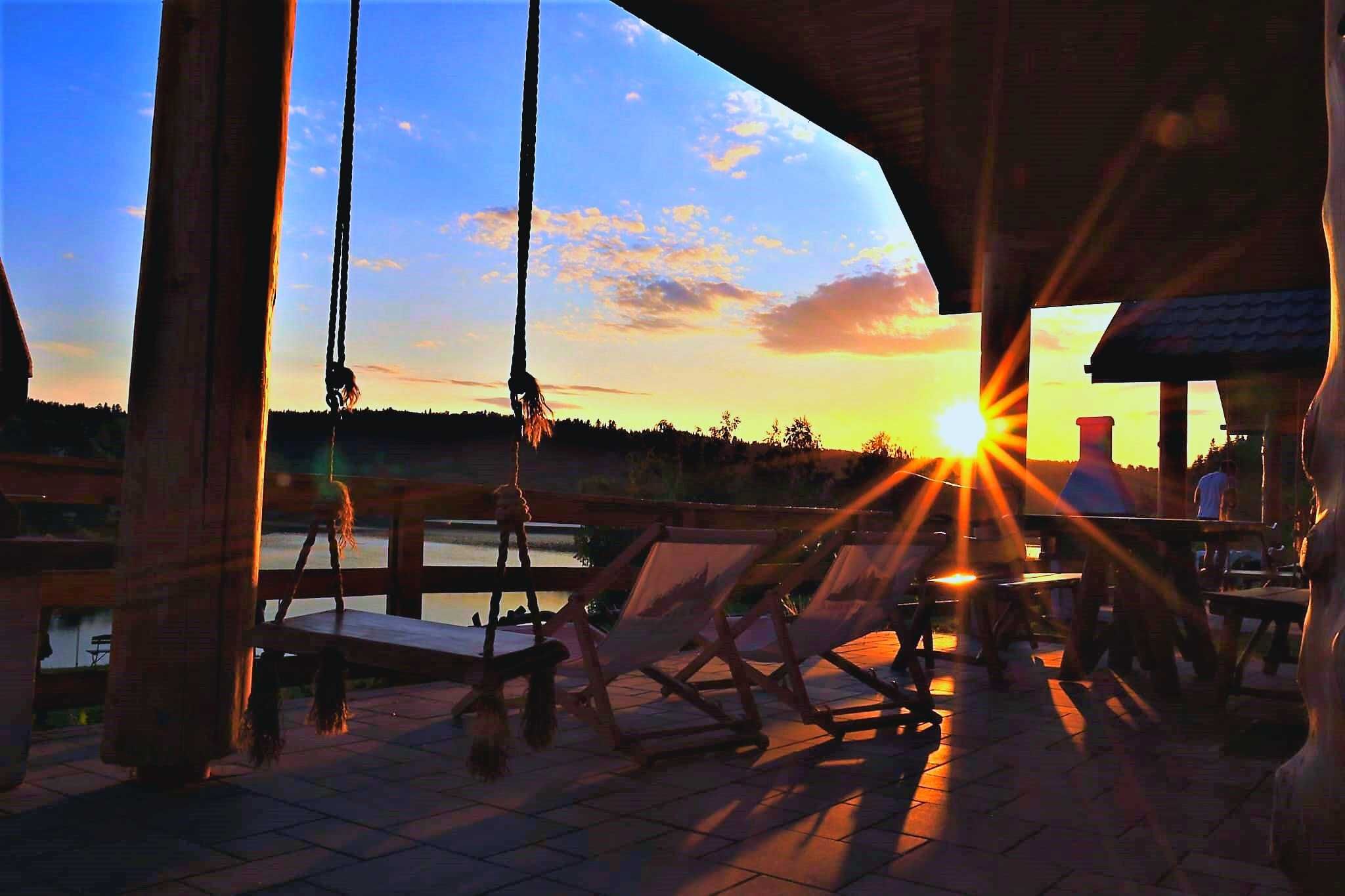 Domek jacuzzi sauna śniadania  50 m od jeziora w górach  Sauna Gorąca