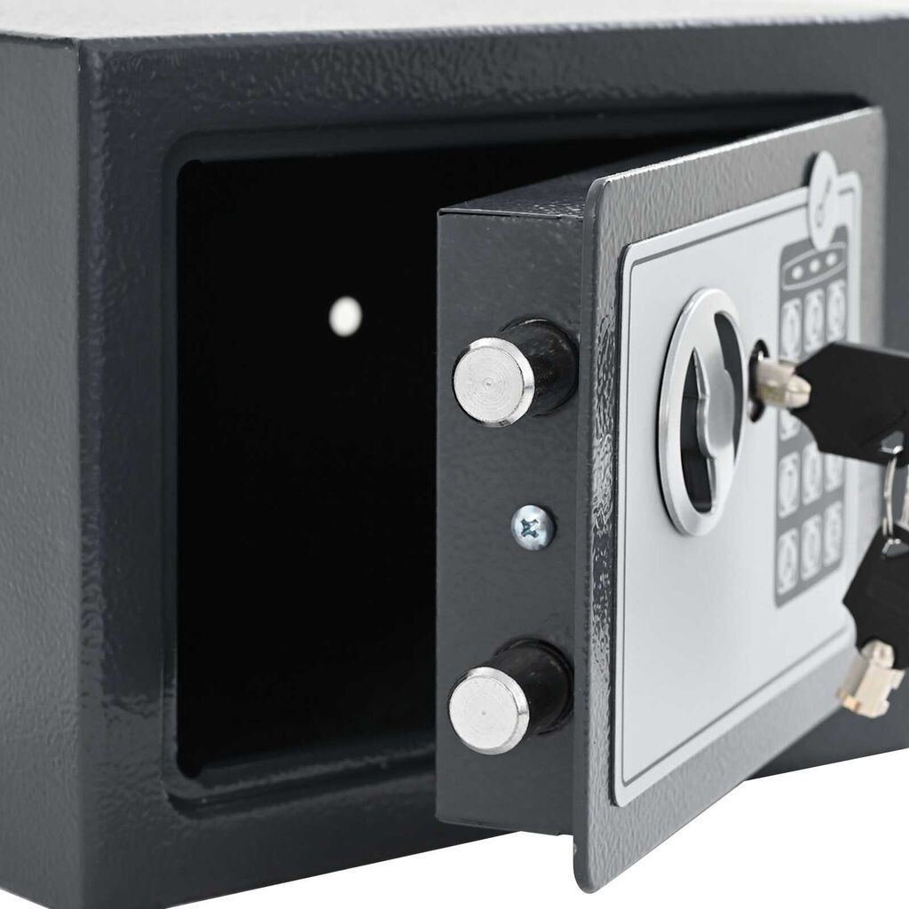 Cofre Digital Electrónico Cinza Escuro 23x17x17 cm Aço ( Novo)