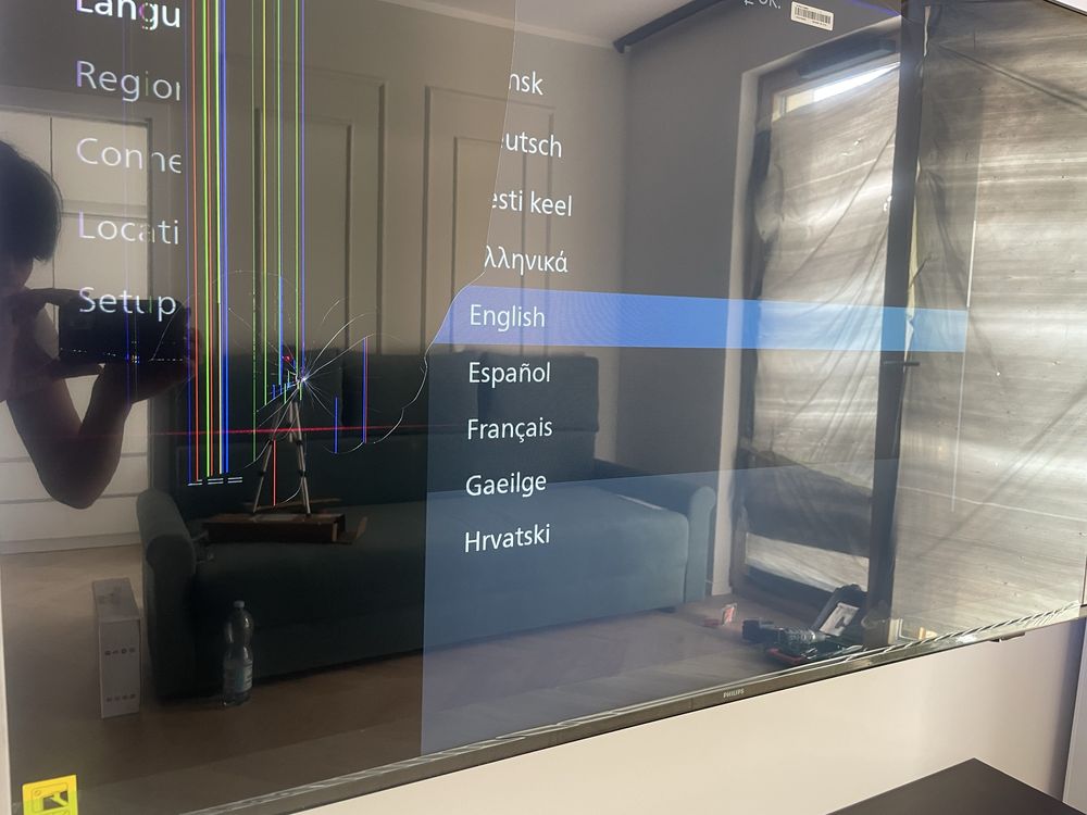 Telewizor philips ampilight 55 gwarancja uszkodzona matryca