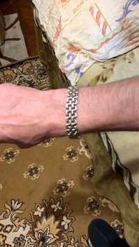 Мужской браслет серебро