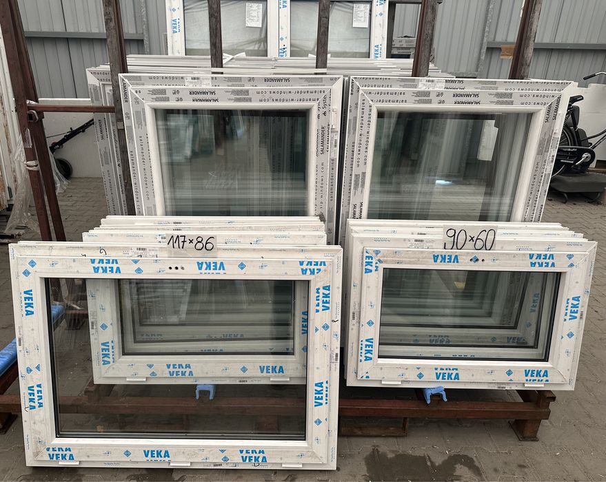 Okno PCV 117 x 86, 100 x 80 nowe, białe, dostępne inne rozmiary!!!