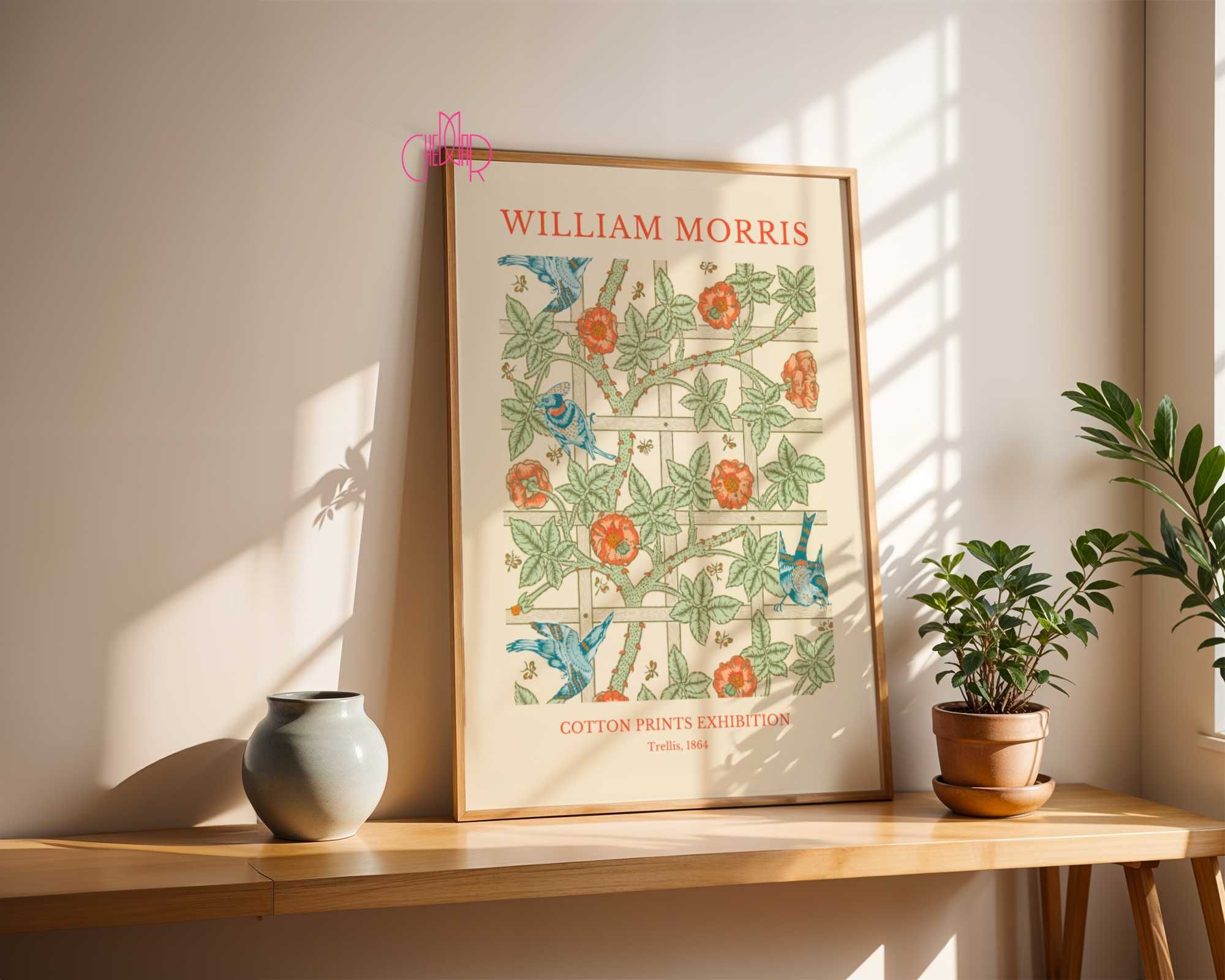 Plakat William Morris, motyw florystyczny