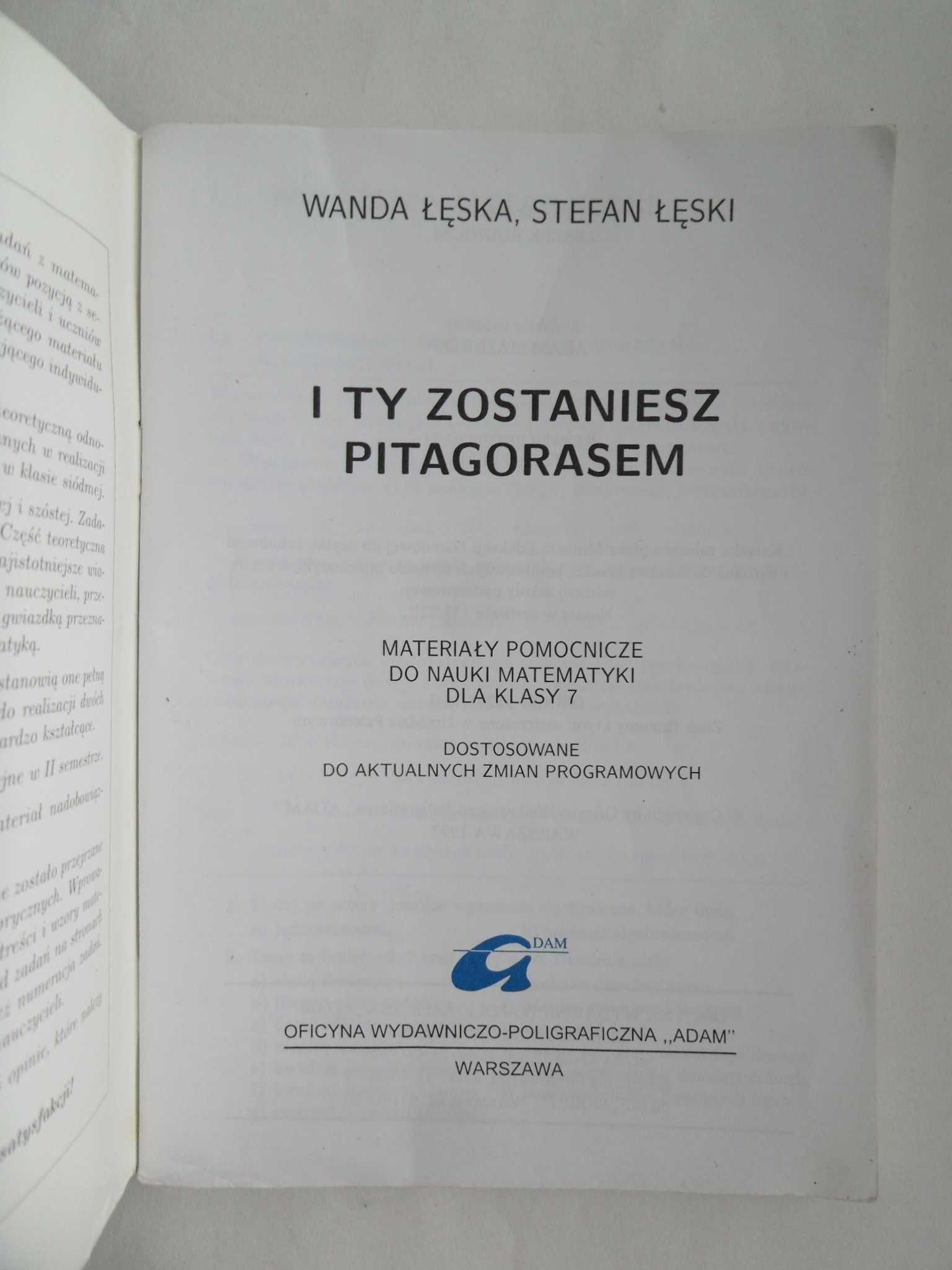 I Ty zostaniesz Pitagorasem 7 zadania, Wanda Łęska, Stefan Łęski