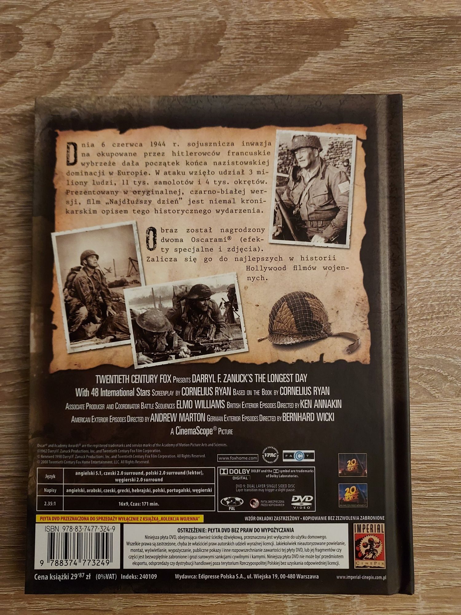 Najdłuższy Dzień- Richard Burton- Film Dvd Polski Lektor Unikat
