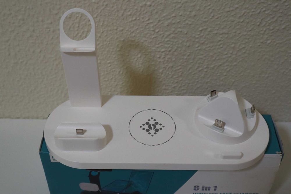 Base carregamento 6 em 1 c/ carregamento wireless