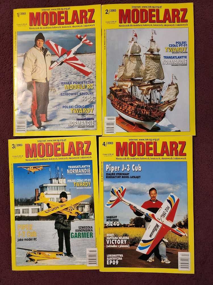 Modelarz miesięcznik rok 2003 komplet 12 numerów