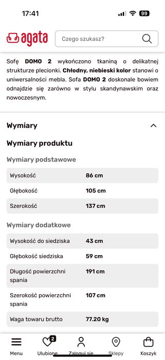 Sofa 2️⃣ osobowa na gwarancji