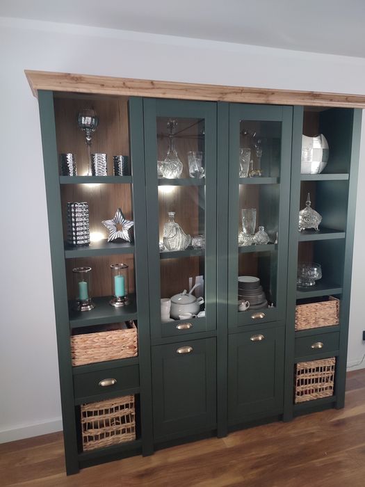 Meble do salonu witryna + szafka tv