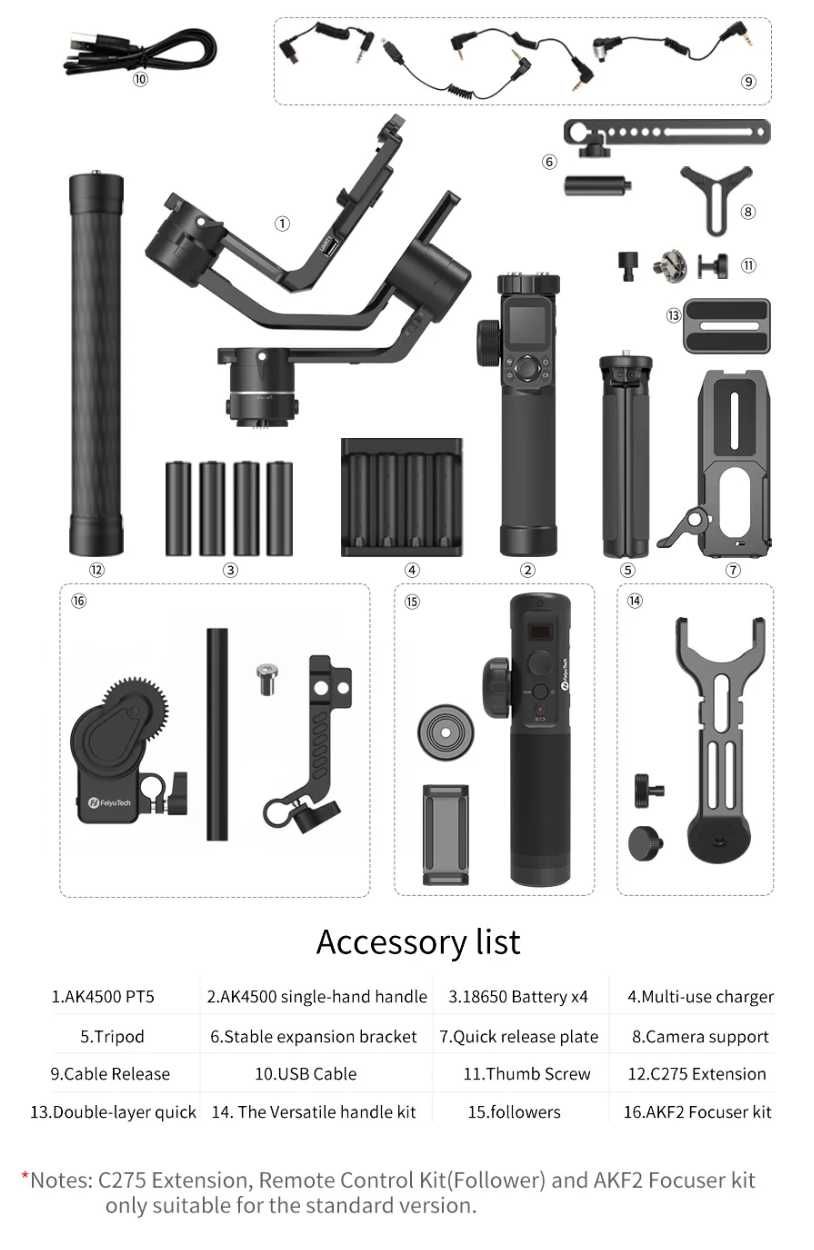 Estabilizador Vídeo FeiyuTech AK4500 "godzilla gimbal" Carga 4.6Kg